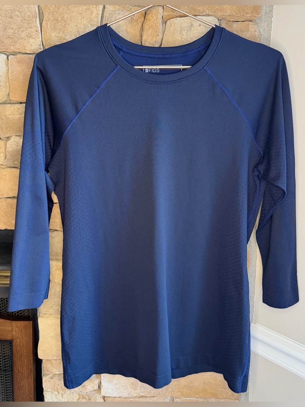 FIGS Salta Seamless 3/4 Sleeve Underscrub Navy Women’s Size Large